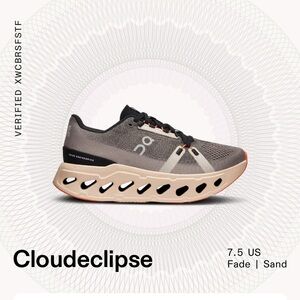 On Running Cloudeclipse Athletic Shoes - Black and Sand